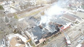 Aftermath of Lennon Supermarket Fire, Lennon, Michigan, 2/19/2023