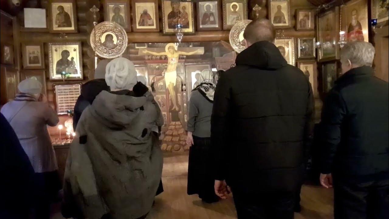На вечерне с акафистом Божественным Страстям Христовым. I Пассия. - YouTube