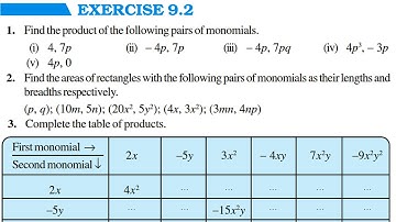 Ch 9 Algebraic Expressions and Identities || Exercise 9.2 || Class 8 Maths || RBSE CBSE NCERT