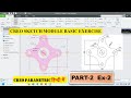 Creo Parametric sketch module Part 2 _ Exercise 2 for beginners | #creo