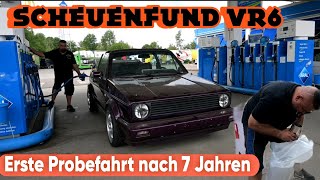 Erste Probefahrt nach 7 Jahren. Scheuenfund Golf 1 VR6.Mit Problemen.