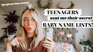 Revealing 250 Teens *secret* Baby Name lists - Rare (but rising) Boy Names - SJ STRUM Baby Names