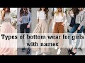 Types of bottom wear for girls and women with names||THE TRENDY GIRL