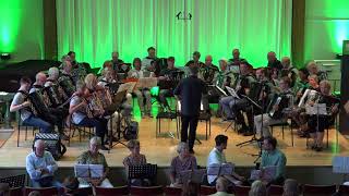 Video thumbnail of "Vid din sida - Performed by student accordion band, Varberg, Sweden"