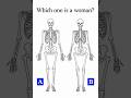 Which One Is a Woman 🤔 Skeleton IQ TestChallenge.