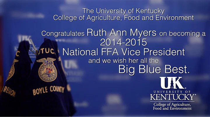 Congratulations to Ruth Ann Myers - National FFA V...