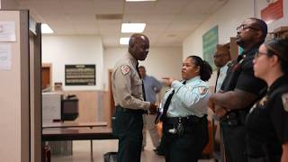New Shelby County Sheriff Anthony Buckner give tour of sheriffs office