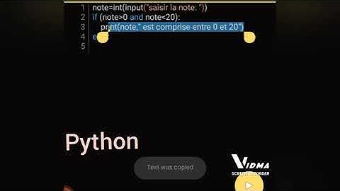exercice 3, TD2, une note comprise entre 0 et 20. Python, C