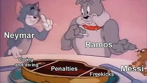 NEYMAR,MESSI,RAM...  FUNNY IN TOM AND JERRY STYLE