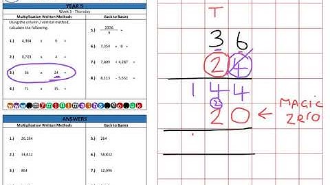 YEAR 5 Mini-maths Video Tutorial - Week 3 - Thursday