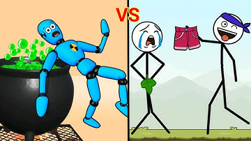 PUPPET BONE SMASHING vs SATISDOM,Level Up Fury Punch Game Gameplay Walkthrough.