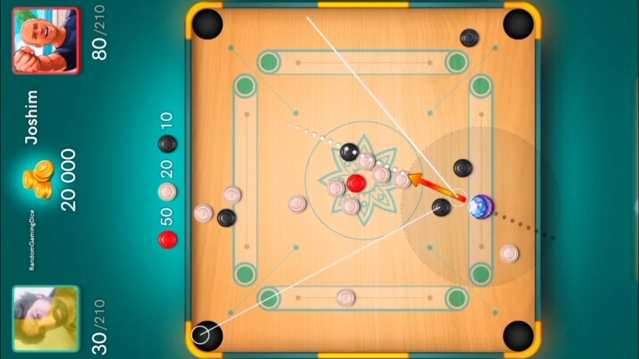 Carrom Disc Pool Aim Hack Gameplay Online Carrom Pool Long