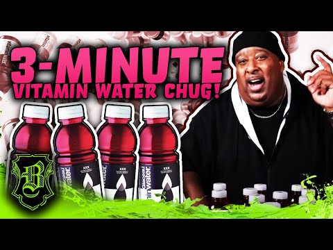 How Many FRIDGE COLD Triple X Vitamin Waters Can I Chug in 3 Mins? Watch and See!