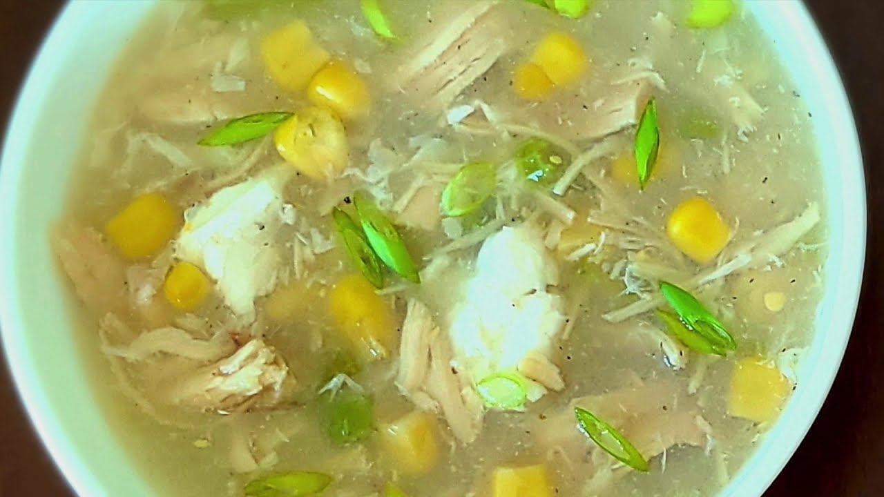 Sweet corn Chicken soup Chicken Sweet corn soup Malayalam w
