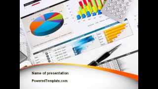 Pie Diagrams And Histogram PowerPoint Template by PoweredTemplate.com