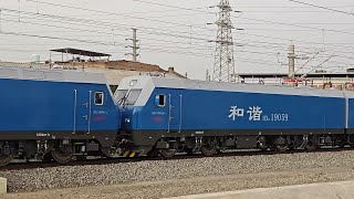 【铁路随拍(China Railway)】偶遇回送5组青藏公司高原型HXD1-9059\/60\/61\/62\/63 陇海线三民村站的傍晚