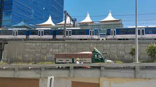 MRT-3 Tatra 3037-3057-3046 passing Alorica Magallanes