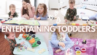 ENTERTAINING TODDLERS AT HOME  | some of our favorite activities! | DITL VLOG | KAYLA BUELL