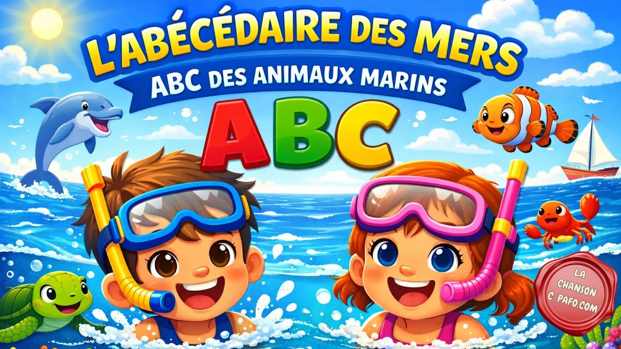 L’Abécédaire des Mers | ABC des Animaux de la Mer | Comptine pour enfants, apprendre l'alphabet !