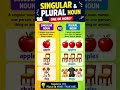 parts of speech noun singular and plural noun #english #grammar #studywithme$#scholarshippreparation
