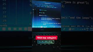 while Loop  using  java || Java tutorial  #project #tutorials #shorts #apnacollge #code