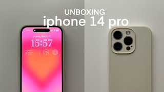 : unbox with me: iphone 14 pro (silver)  ASMR