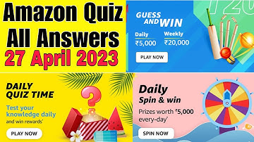 Amazon Quiz Answers Today | Amazon Daily Guess and Win Quiz Answers Today | Technical Sachin