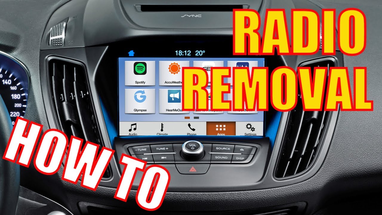 FORD KUGA ESCAPE - REMOVING BLUETOOTH SYNC MODULE AND RADIO 2015-2019