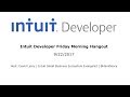 Intuit Developer Friday Morning Hangout – Topic: App Cards