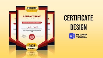 How to make a Certificate in Microsoft word | MS word Certificate Design Tutorial