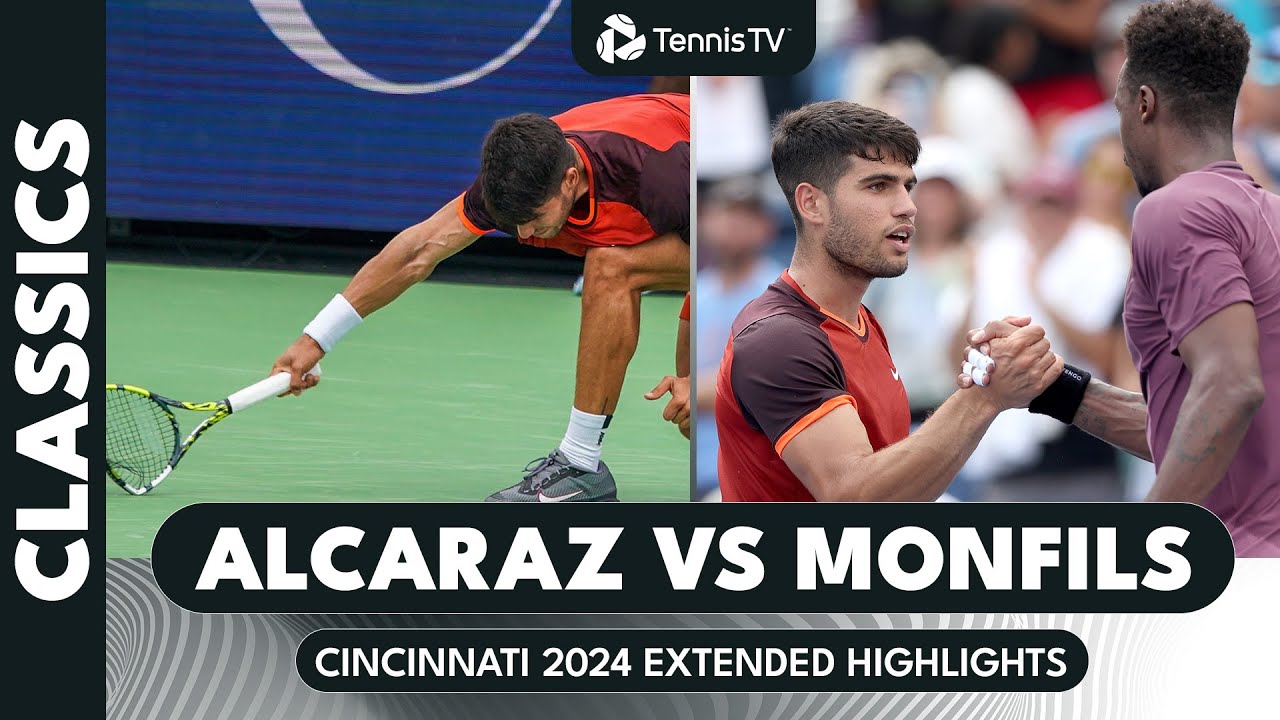 The Day 37-Year Old Monfils Defeated 21-Year Old Alcaraz | Cincinnati 2024 Extended Highlights