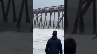 Breaking News: Structural failure reported at coastal pier during active surf conditions