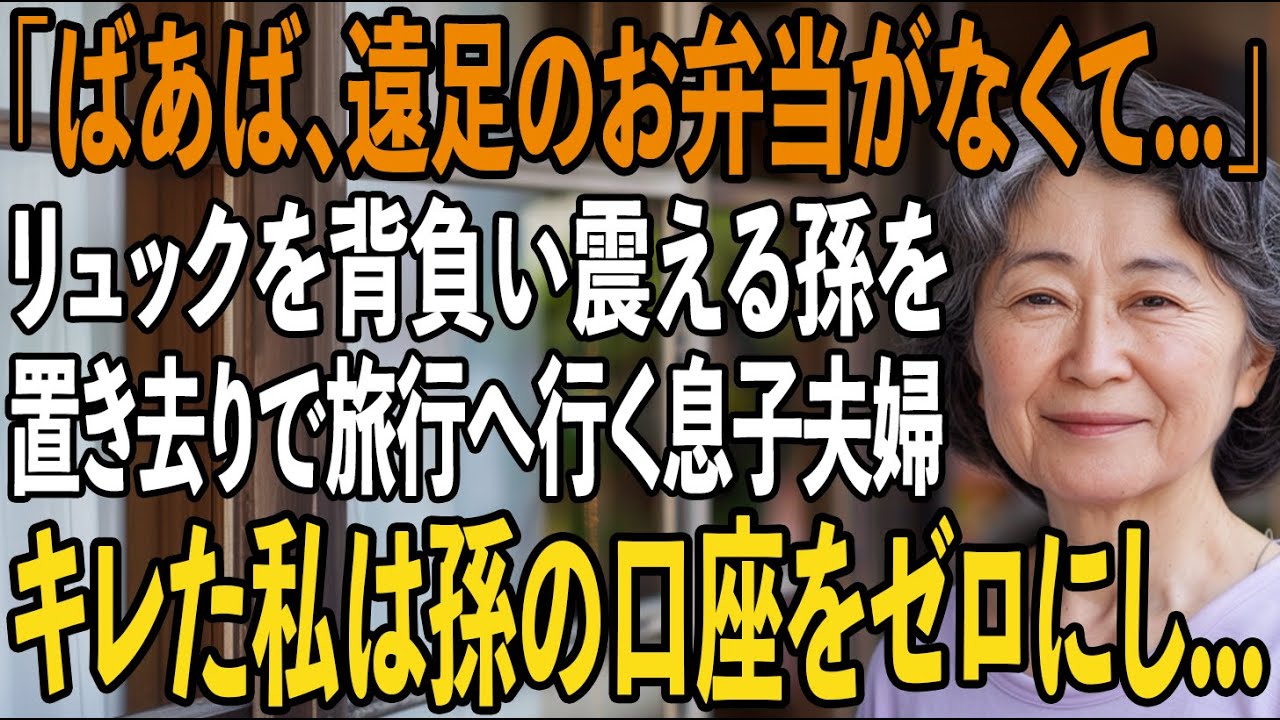 早朝6時にリュックを背負って来た8歳の孫が震えていた「パパとママは弟と旅行に行くって」孫の一言に激怒した私は即座に、孫の口座をゼロにした→帰宅後、2人は全てを失った【シニアライフ】【60代以上の方へ】