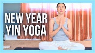 1 hour NEW YEAR Intention Setting Yin Yoga & Affirmations - NO PROPS YIN screenshot 5