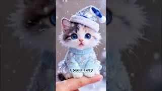 Adorable Christmas Cats In The Snow