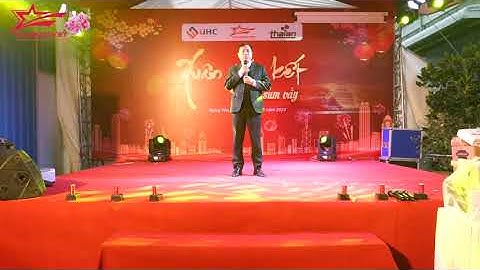 Chủ tịch HĐQT Năm Sao Việt phát biểu khai tiệc tất niên