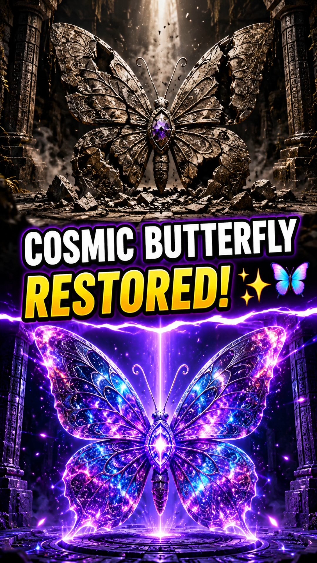 Ancient Cosmic Butterfly Artifact Restored! 🦋✨ #shorts - YouTube
