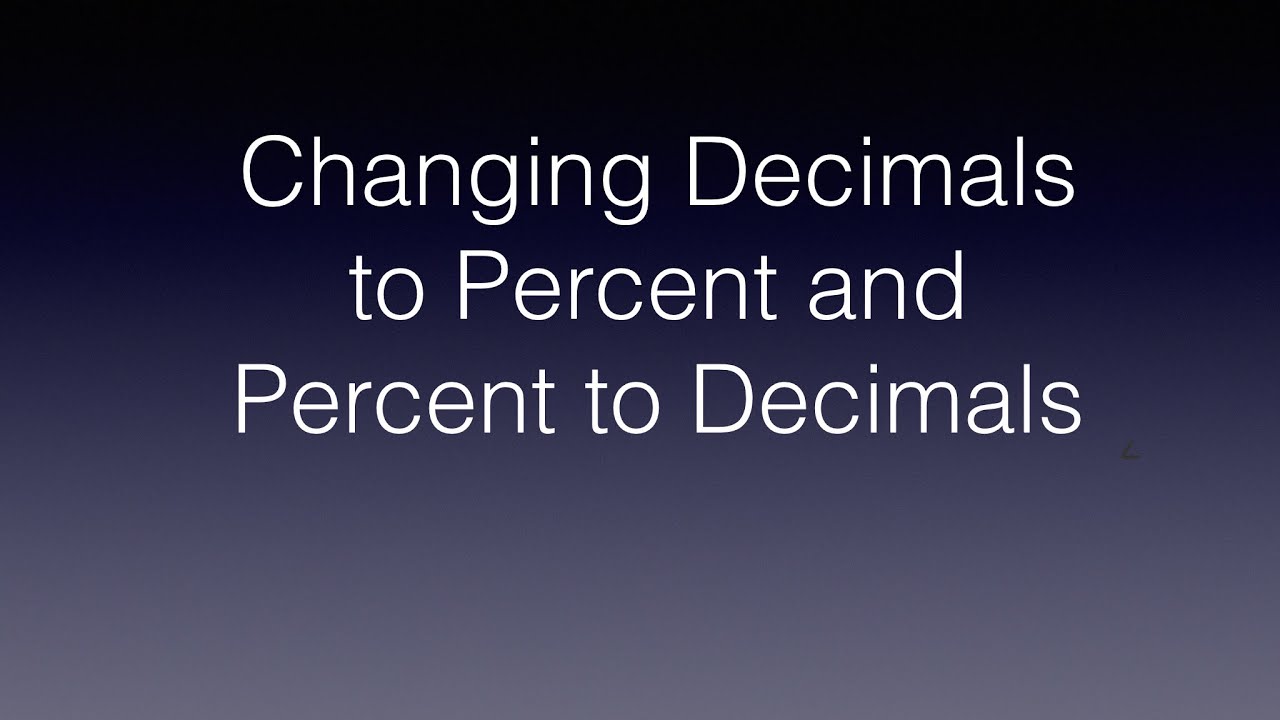 Grade 7 - Changing Decimals to Percent and Percent to Decimals (Tagalog ...