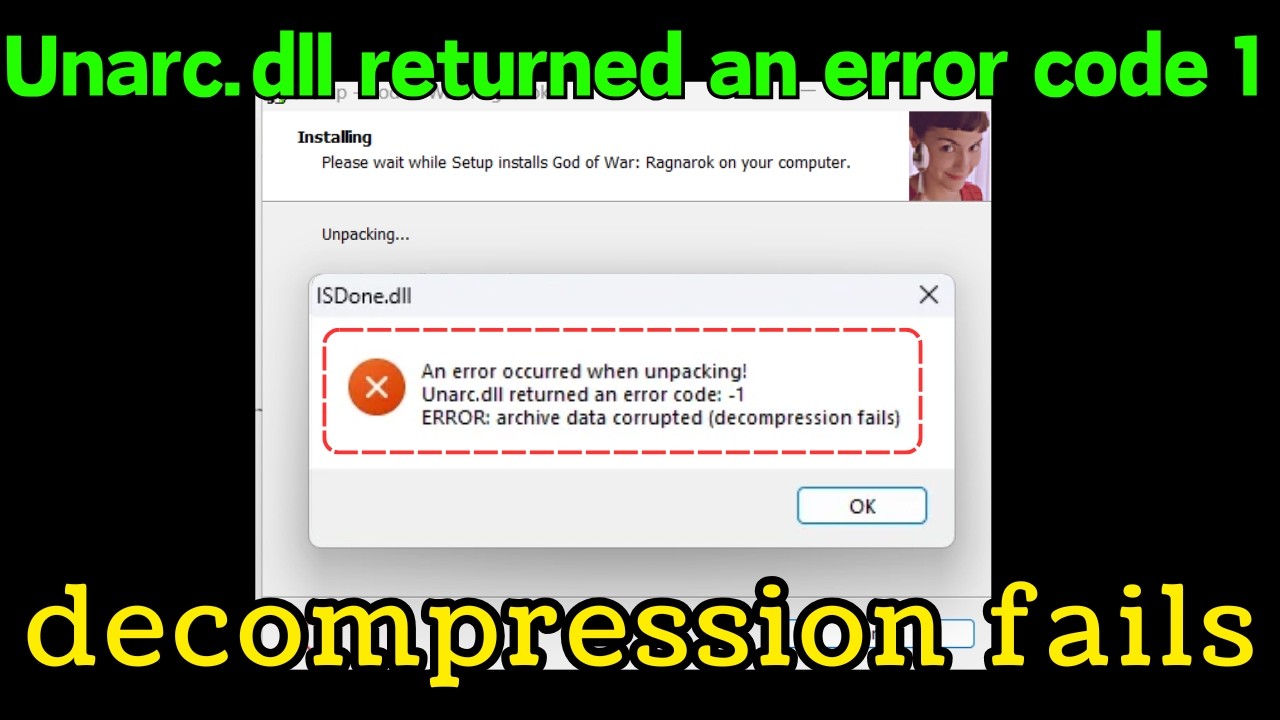 Unarc dll returned error code 1 archive data corrupted fix - YouTube