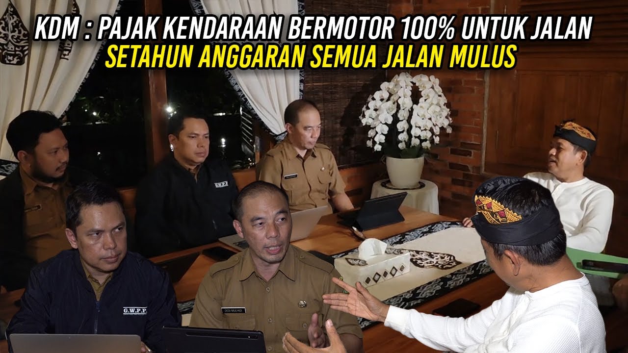 KDM : PAJAK KENDARAAN BERMOTOR 100% UNTUK JALAN | SETAHUN ANGGARAN SEMUA JALAN MULUS