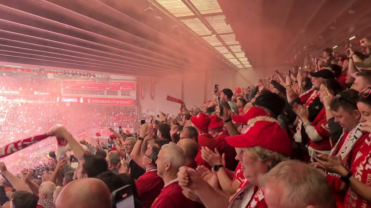 Liverpool supporters sing one kiss by Dua Lipa on winning the Premier league