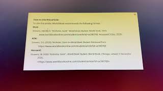MLA Citation - World Book Online