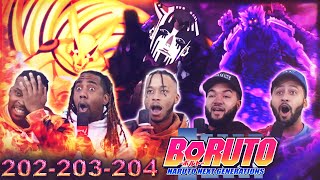 Naruto & Sasuke vs Jigen Boruto 202, 203 & 204 Reaction/Review