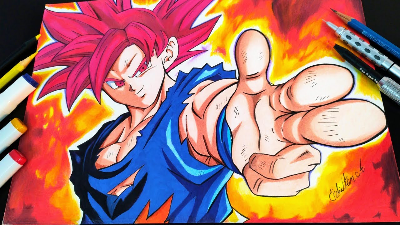 Goku Super Saiyajin Fase Dios  Personagens de anime, Mangá dragon ball, Goku  desenho