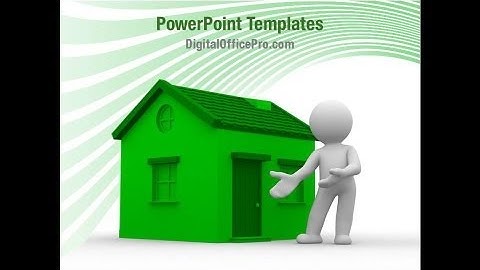 Green House Idea PowerPoint Template Backgrounds - DigitalOfficePro #09640