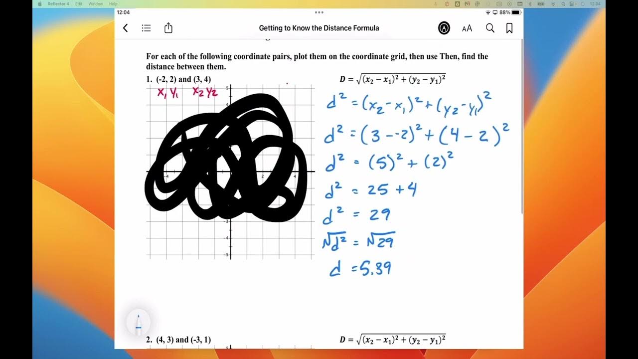 Getting to Know the Distance Formula 1 & 2 - YouTube