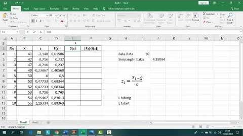 #NormalitasExcel                                        Uji Normalitas menggunakan excel (liliefors)