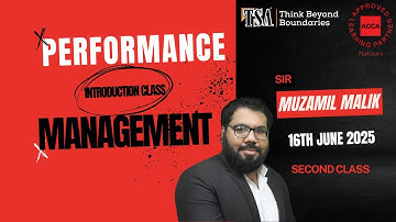 ACCA PM | 2nd Class | Performance Management | Sir Muzammil Malik | TSA | Sept 2025 Attempt