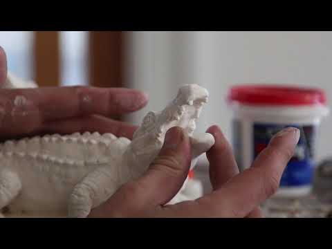 how to glue a plaster cast sculpture