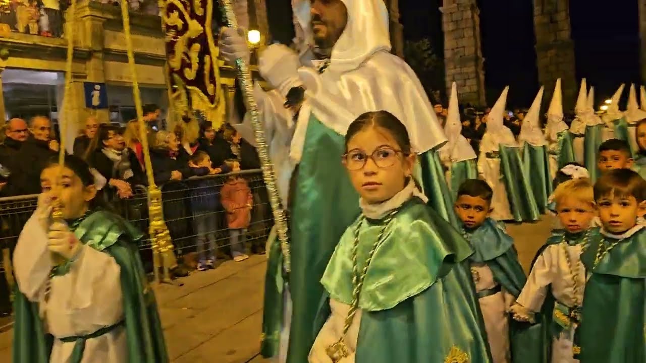 Semana Santa Segovia 2025. Procesión Oraciónen el Huerto. San Lorenzo. Azoguejo.  17/4/2025